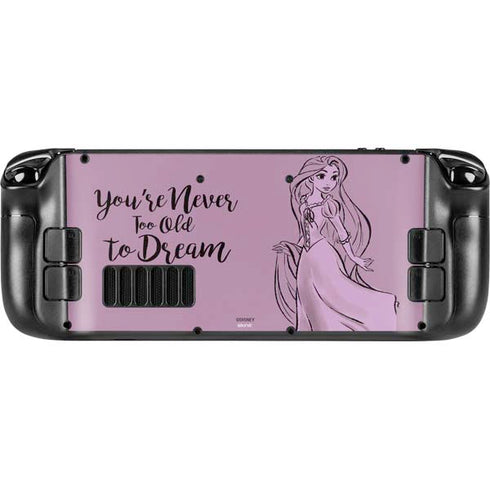 Disney Princess Rapunzel Never Too Old To Dream Art Steam Deck Handheld Gaming Computer Skin